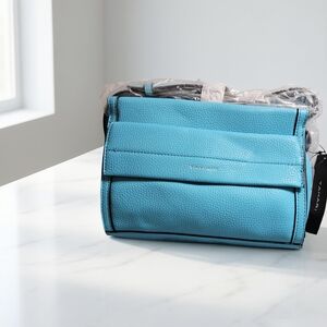 NWT Tahari Charlie Aqua Colored Crossbody Bag